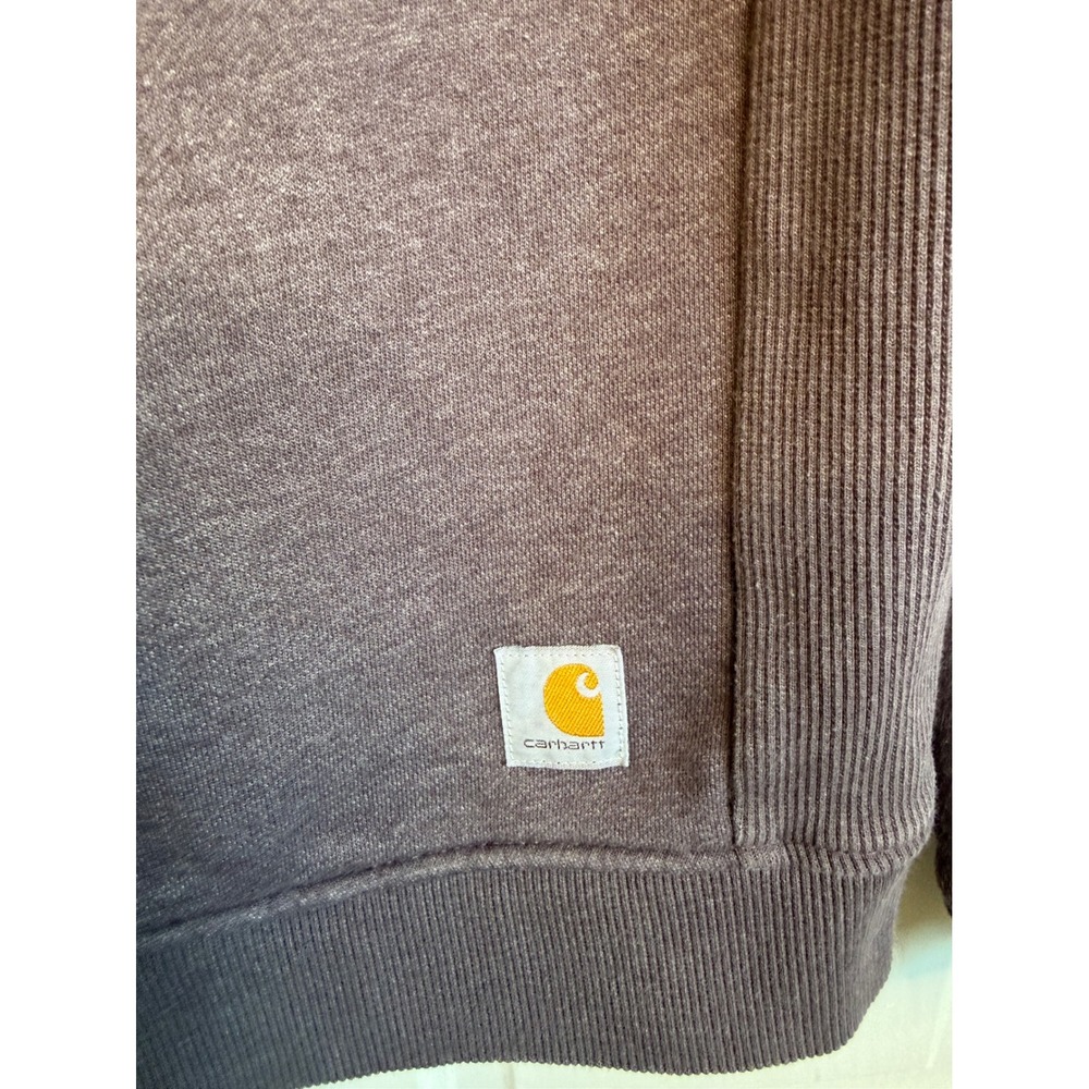 Carhartt Womens Relaxed Fit Graphic Logo Sleeve Sweatshirt Purple M - Picture 4 of 6